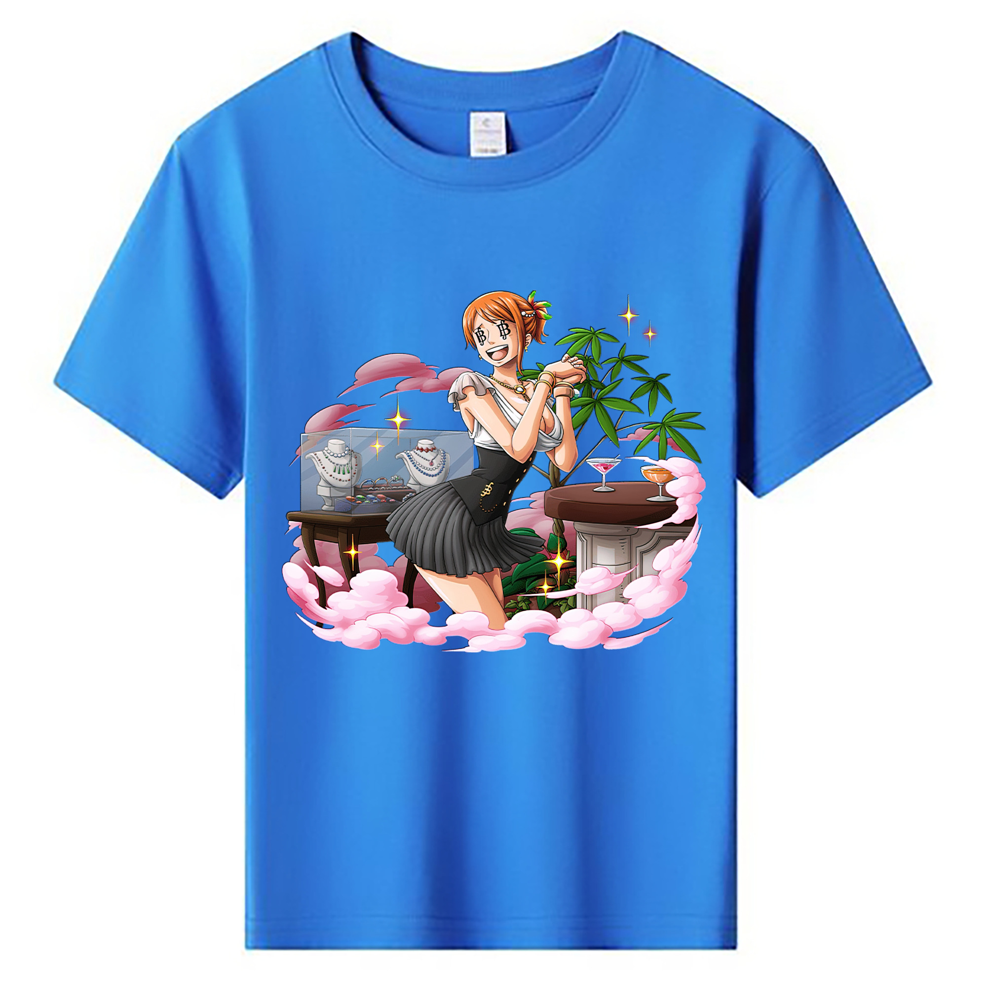（画像用） ワンピース ナミ ONE PIECE Nami 綿100％キッズTシャツ（フロントプリント）